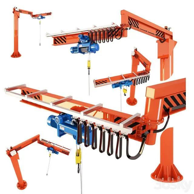 Console Dual Cantilever Crane 3dsMax Model