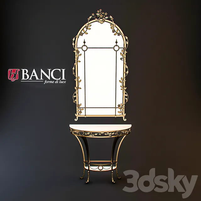 Console with mirror Banci art. 88.1085 _ 90.1285 3ds Max