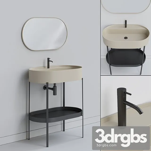 Consolle oval washbasin