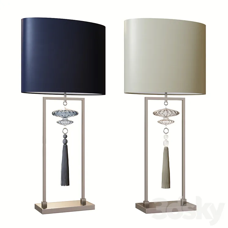 Constance nickel and indigo table lamp 3DS Max Model