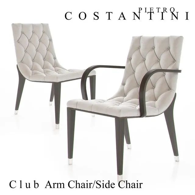 Constantini Pietro Club Armchair and Sidechair 3dsMax Model