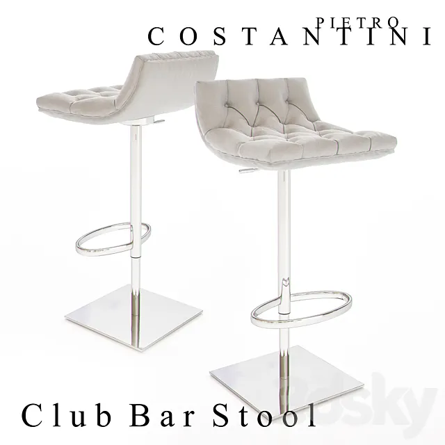 CONSTANTINI PIETRO Club Bar Stool 3DS Max Model