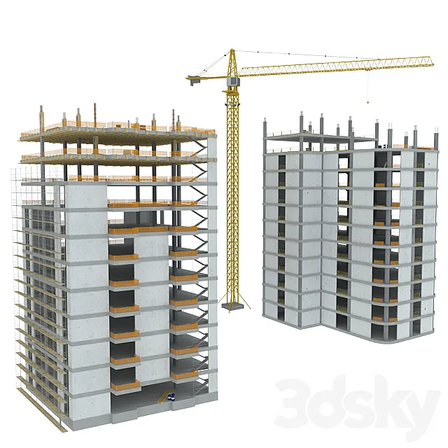 Construction Buildings – Crane 3DS Max Model