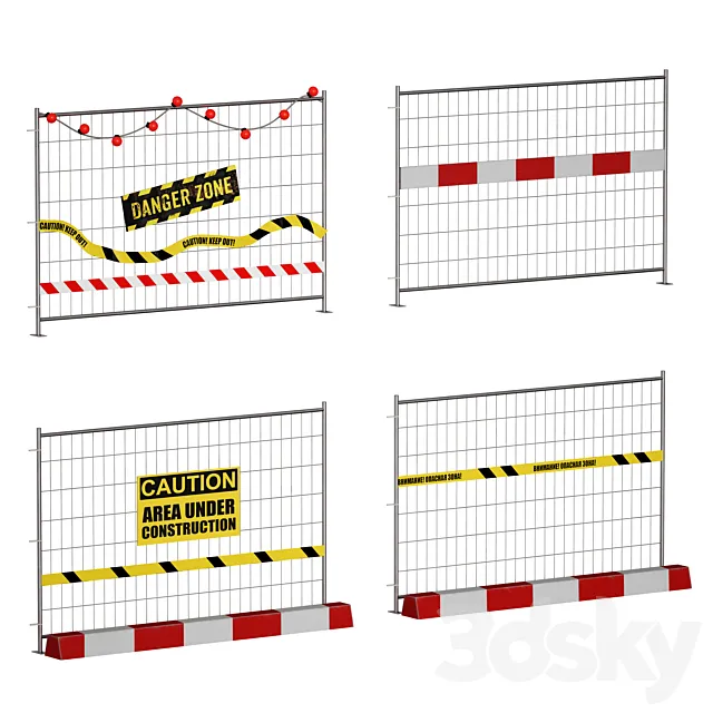 Construction fencing fence 3dsMax Model