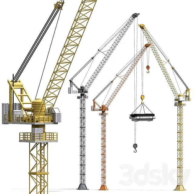 Construction Tower Crane 3dsMax Model