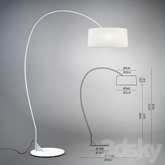 CONTARDI Divina Arco floor lamp 3ds Max