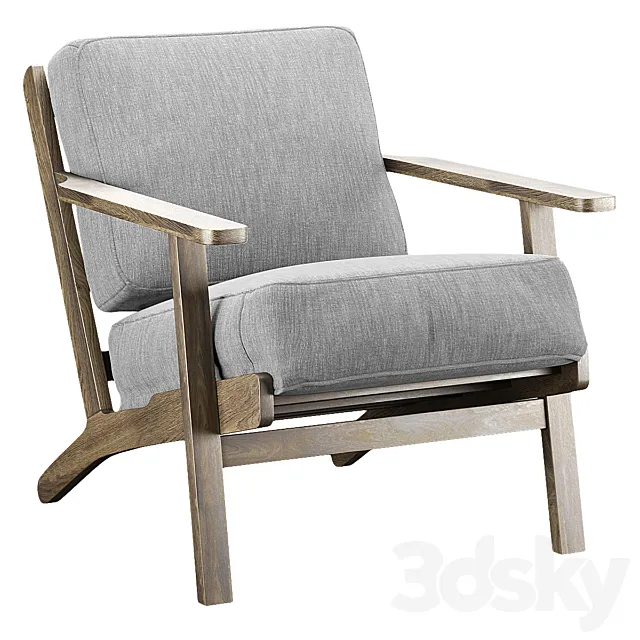 Contemporary Accent Chair 3ds Max