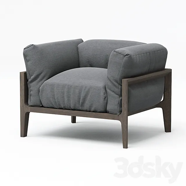 Contemporary armchair 3DS Max Model