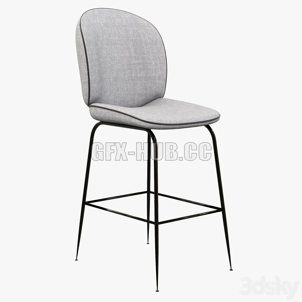 Contemporary bar stool 3dsMax Model