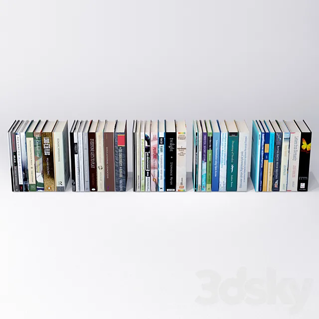 Contemporary Books Collection. 40 pcs 3DSMax File