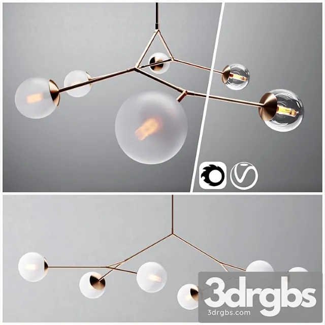 Contemporary Branching Bubble 6 Chandelier Dendroid 4 Cor V Ray 1 3dsmax Download