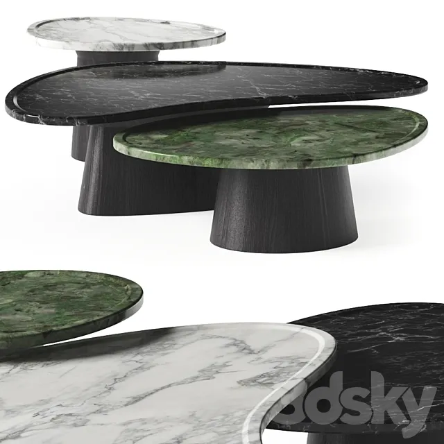 Contemporary Bunching Coffee Tables 3DSMax File