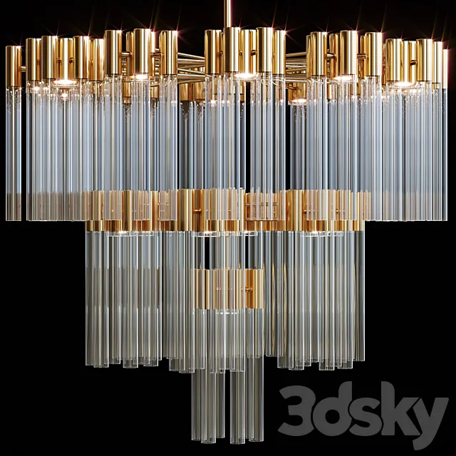 Contemporary chandelier crystal 3ds Max