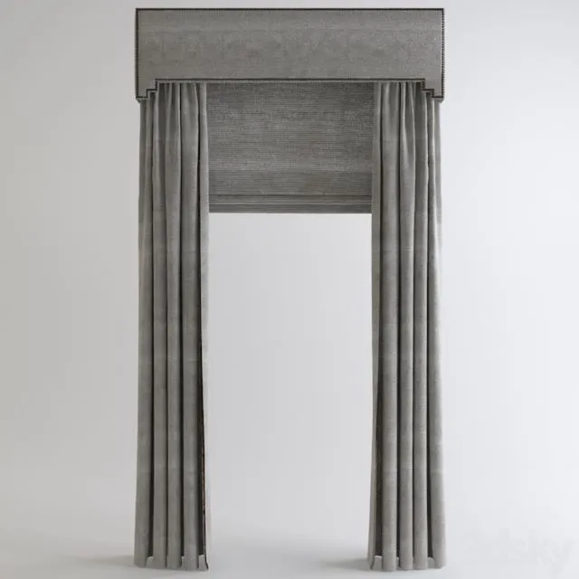 Contemporary curtains 3dsMax Model