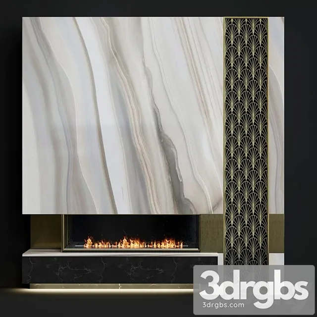 Contemporary fireplace 37 3dsmax Download