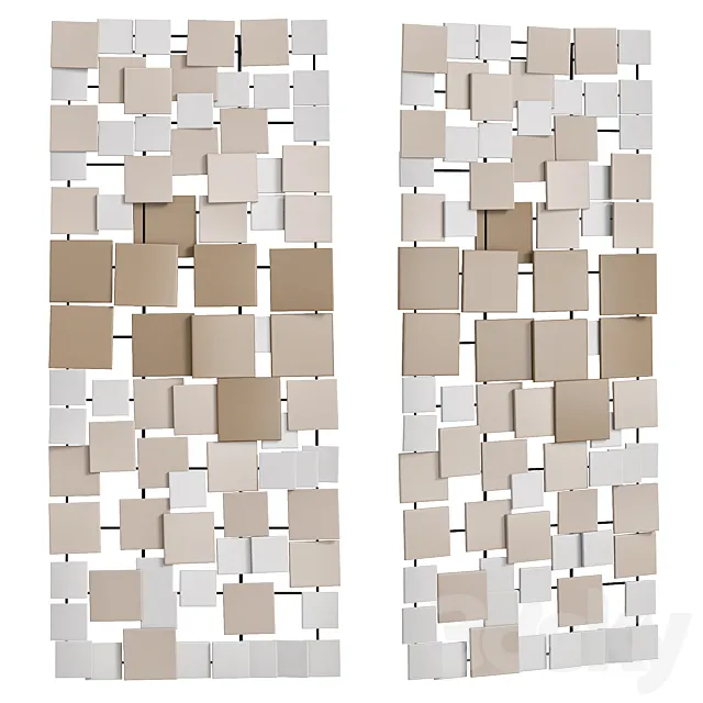 Contemporary Geometric Wall Decor 3ds Max