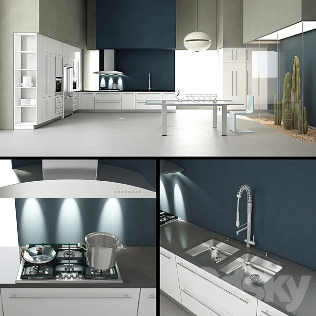 Contemporary kitchen 3DSMax File