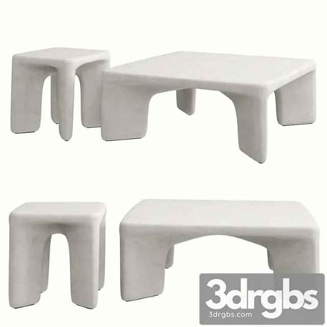 Contemporary Low Leg Concrete Tables 3dsmax Download