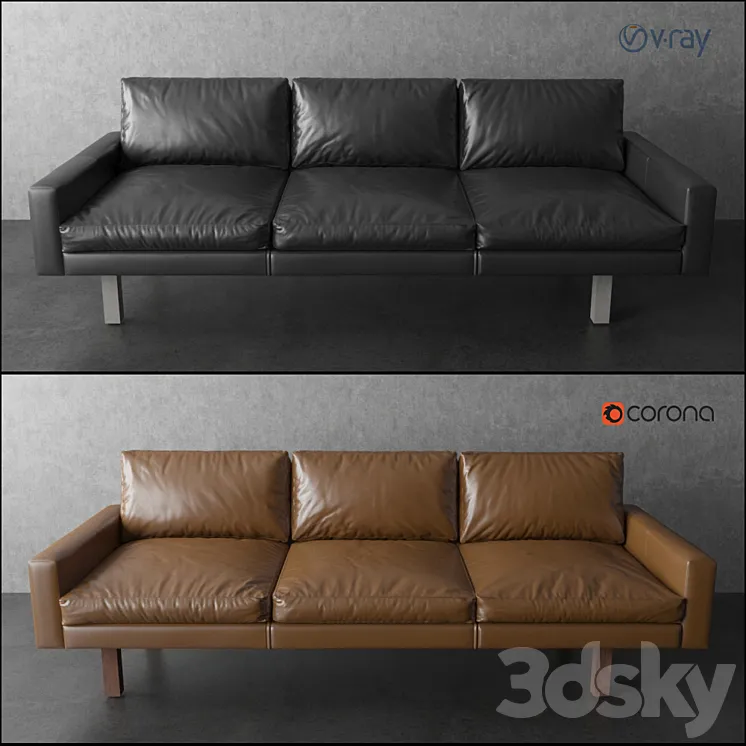 Contemporary Standard Felix Sofa 3DS Max