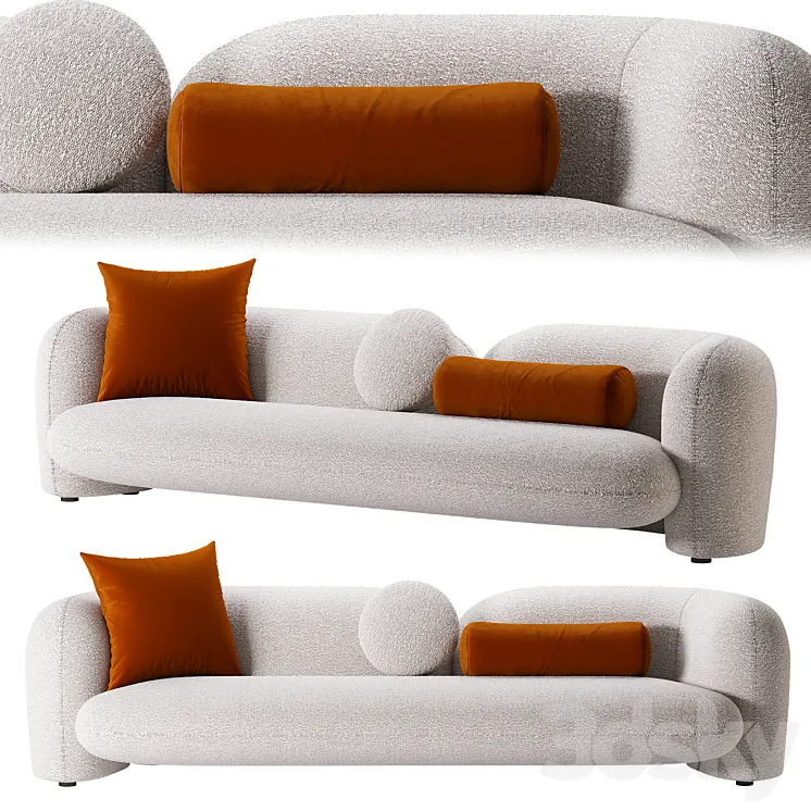 Contemporary Three Seater Sofa by Hessentia 3DS Max Model