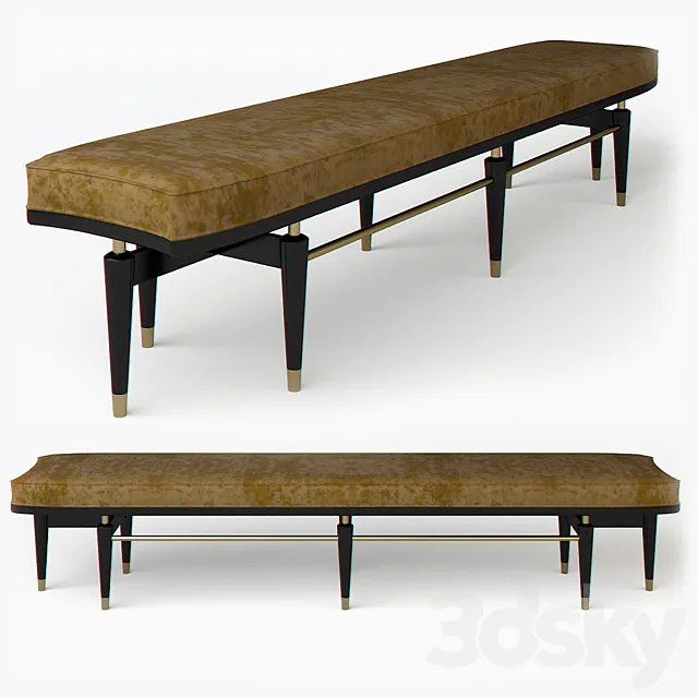 Contemporary upholstered bench 3DSMax File