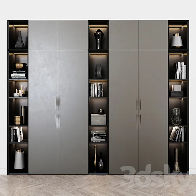 Contemporary wardrobes 06 3ds Max