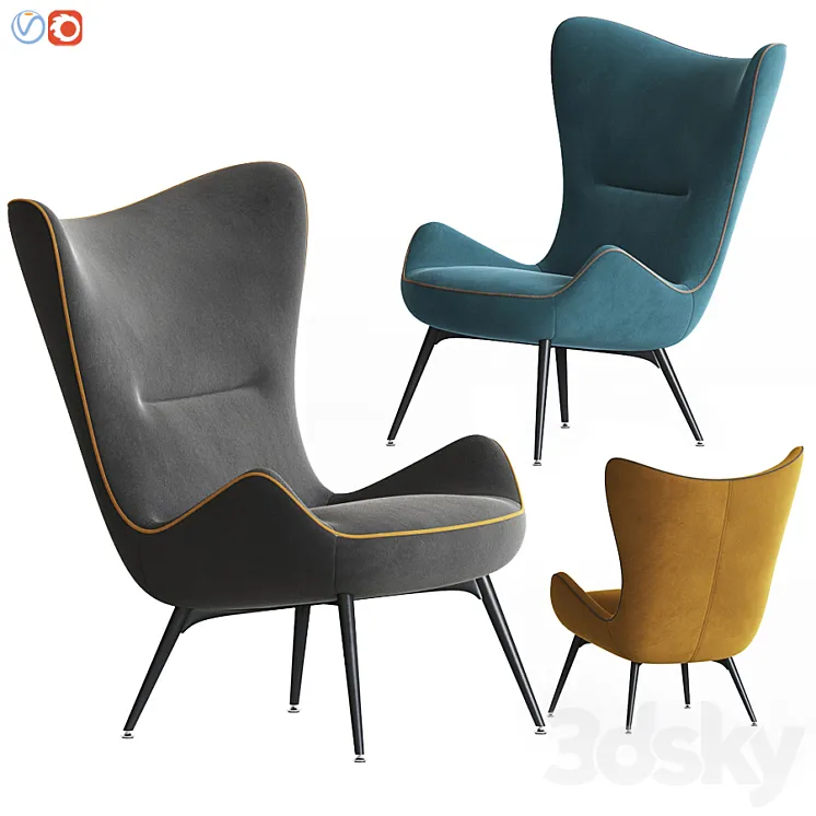 Contessa Armchair 1956 Wittmann 3DS Max