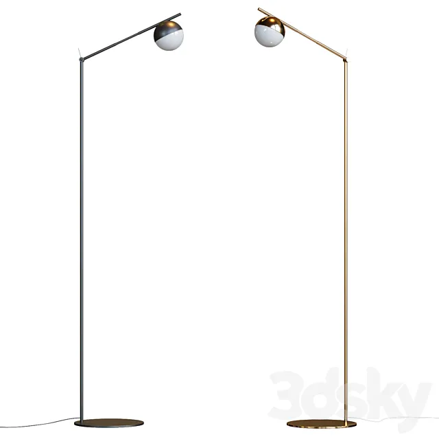 Contina Swing Arm Floor Lamp 3DS Max Model