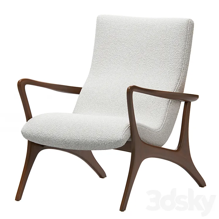 Contour Low Back Lounge Chair by Vladimir Kagan 3DS Max Model