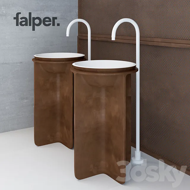 CONTROSTAMPO | Falper Washbasin and bathtub 3DS Max Model