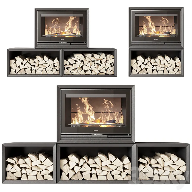 Contura fireplace 3DS Max Model