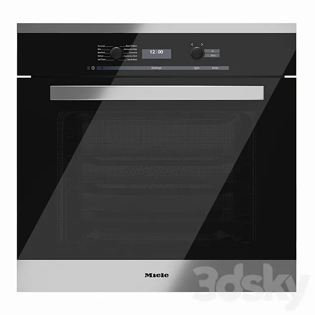 Convection Oven Miele H 6280 6281 BP Steel 3ds Max