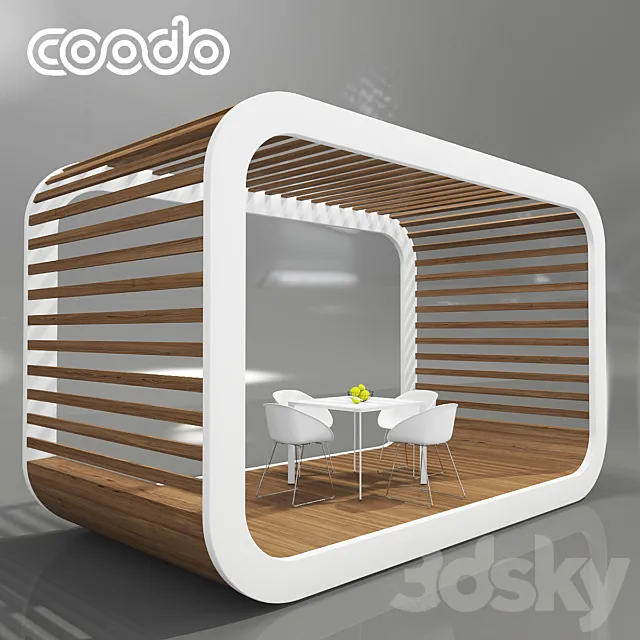 Coodo Pergola White Edition 3ds Max