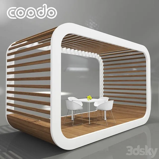 Coodo Pergola White Edition 3dsMax Model