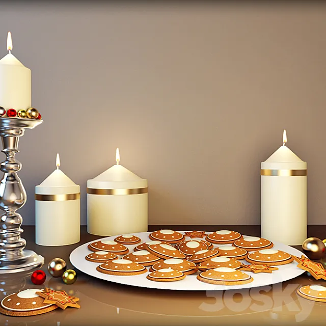 Cookies. Candles 3DSMax File