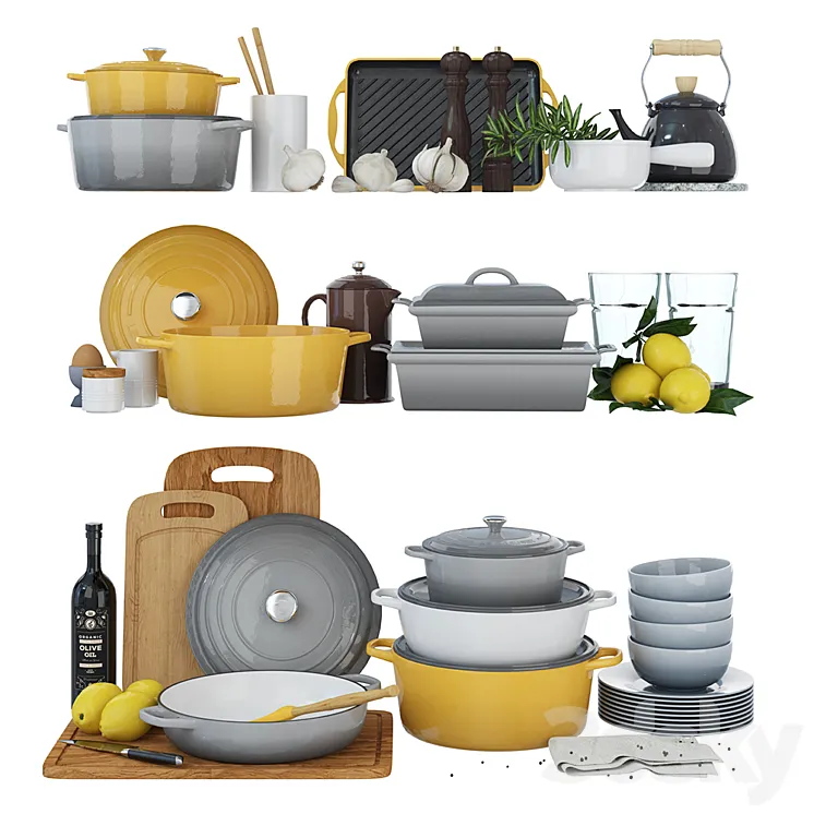 Cookware Le Creuset 02 3DS Max
