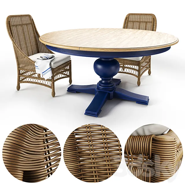 Cooper Round Dining Table 3DSMax File