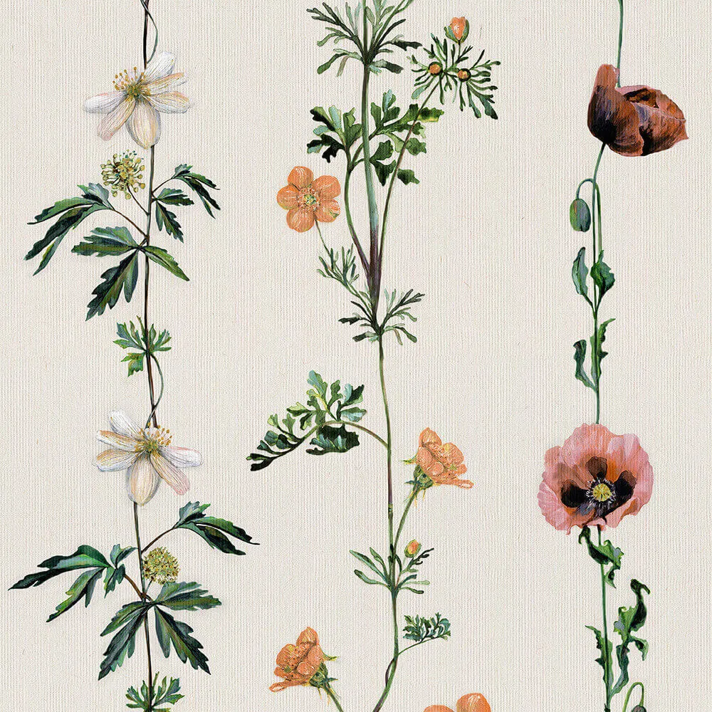 Coordonné – Wallpaper Climbing Flowers 3ds Max