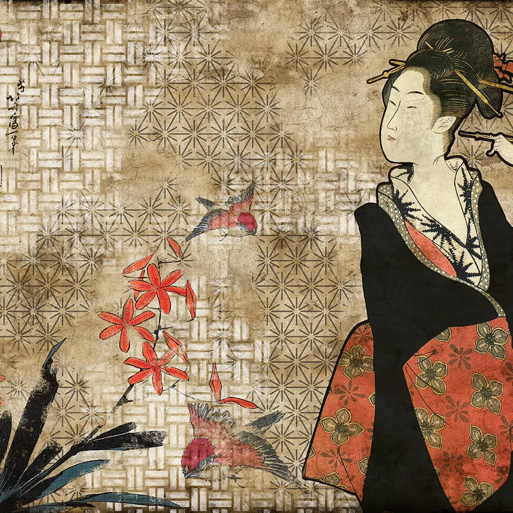 Coordonné – Wallpaper Geisha Graffiti 3ds Max