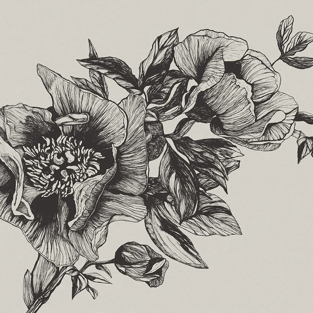 Coordonné – Wallpaper Giant Peonies 3ds Max