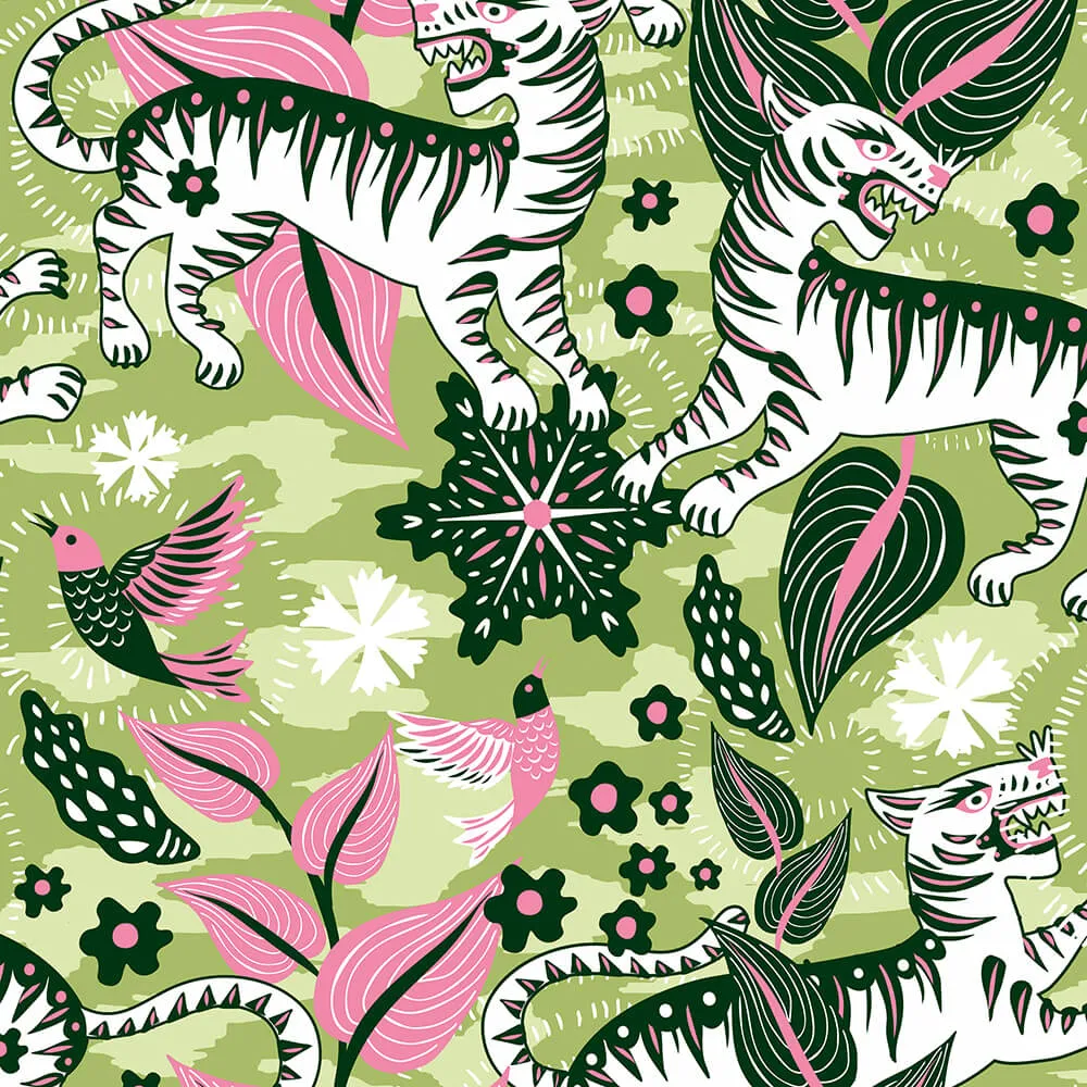 Coordonné – Wallpaper Selva de Tigres 3ds Max