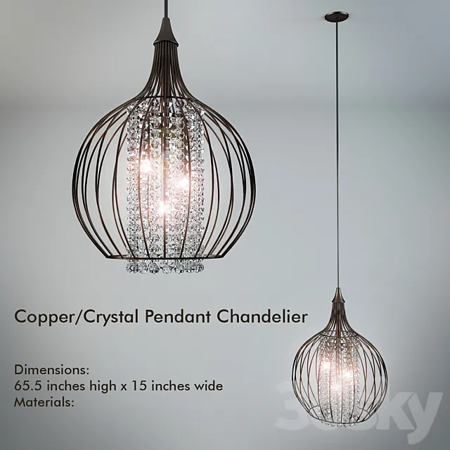 Copper _ Crystal Pendant 3DSMax File