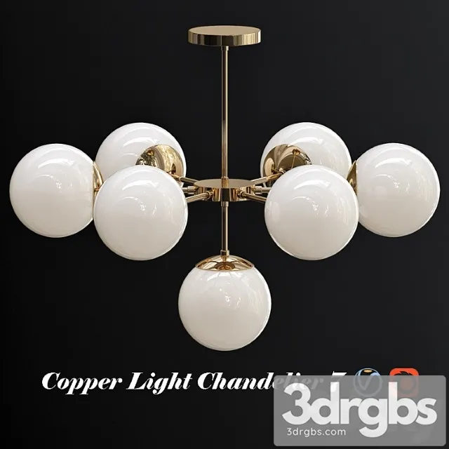 Copper light chandelier 7 3dsmax Download