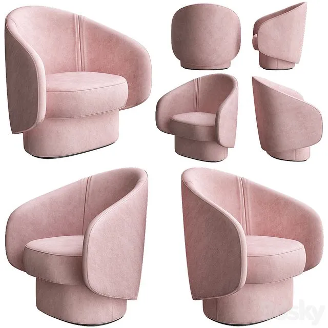 COR ROC Fabric easy chair 3dsMax Model