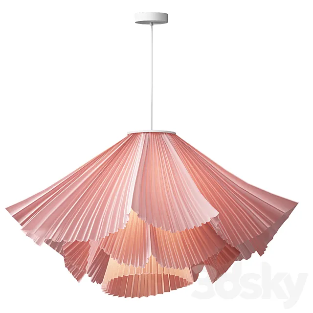 Coral Pleats Pendant Lamp 3DS Max Model