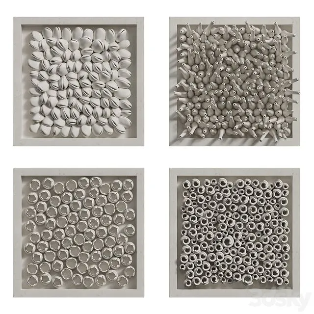 Coral Reef Wall Decoration in frames 2 3dsMax Model