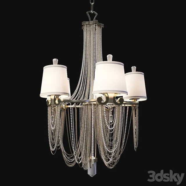 Corbett Lighting Five Light Chandelier 3dsMax Model