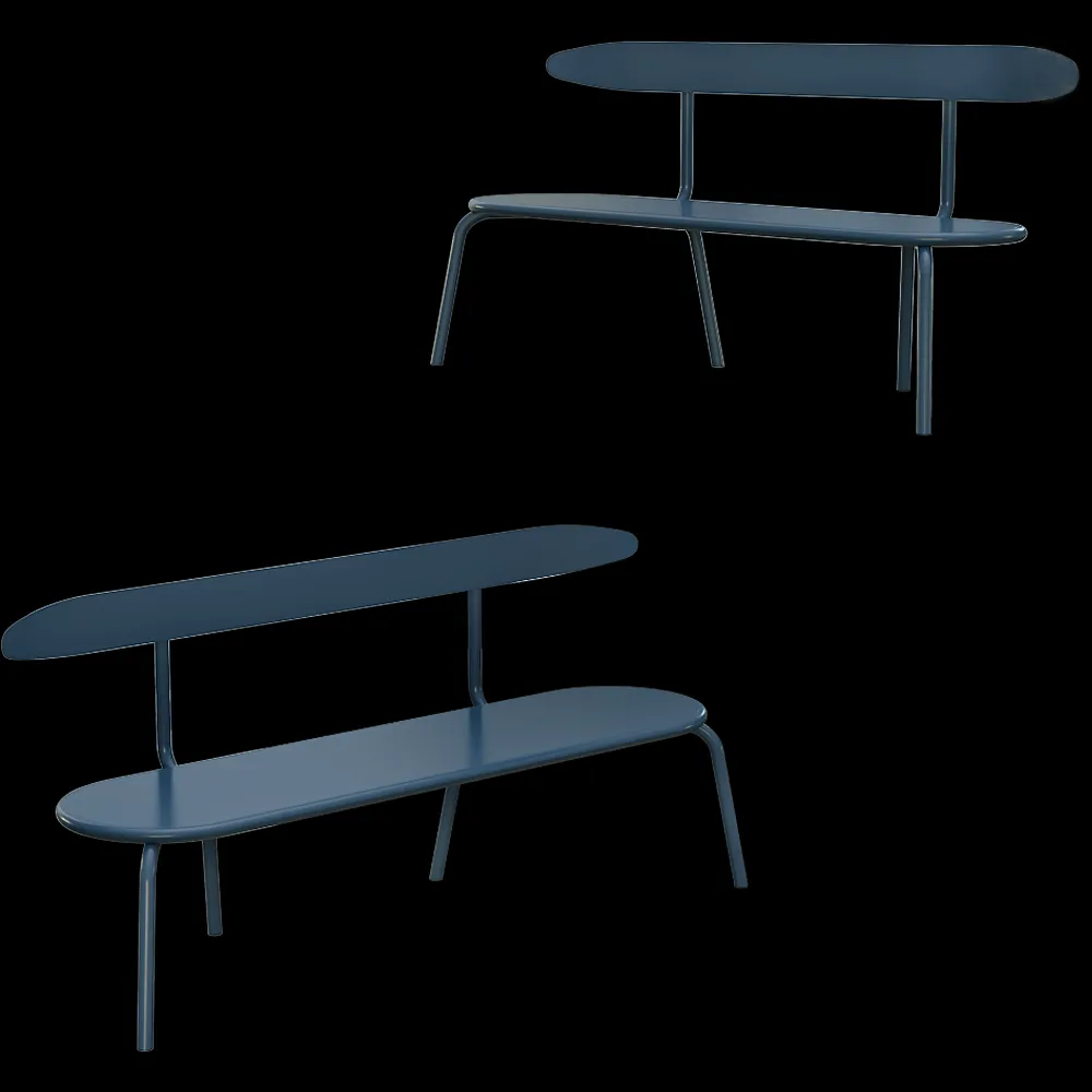 CORE objects – Bench Spider With beckrest + 3ds Max
