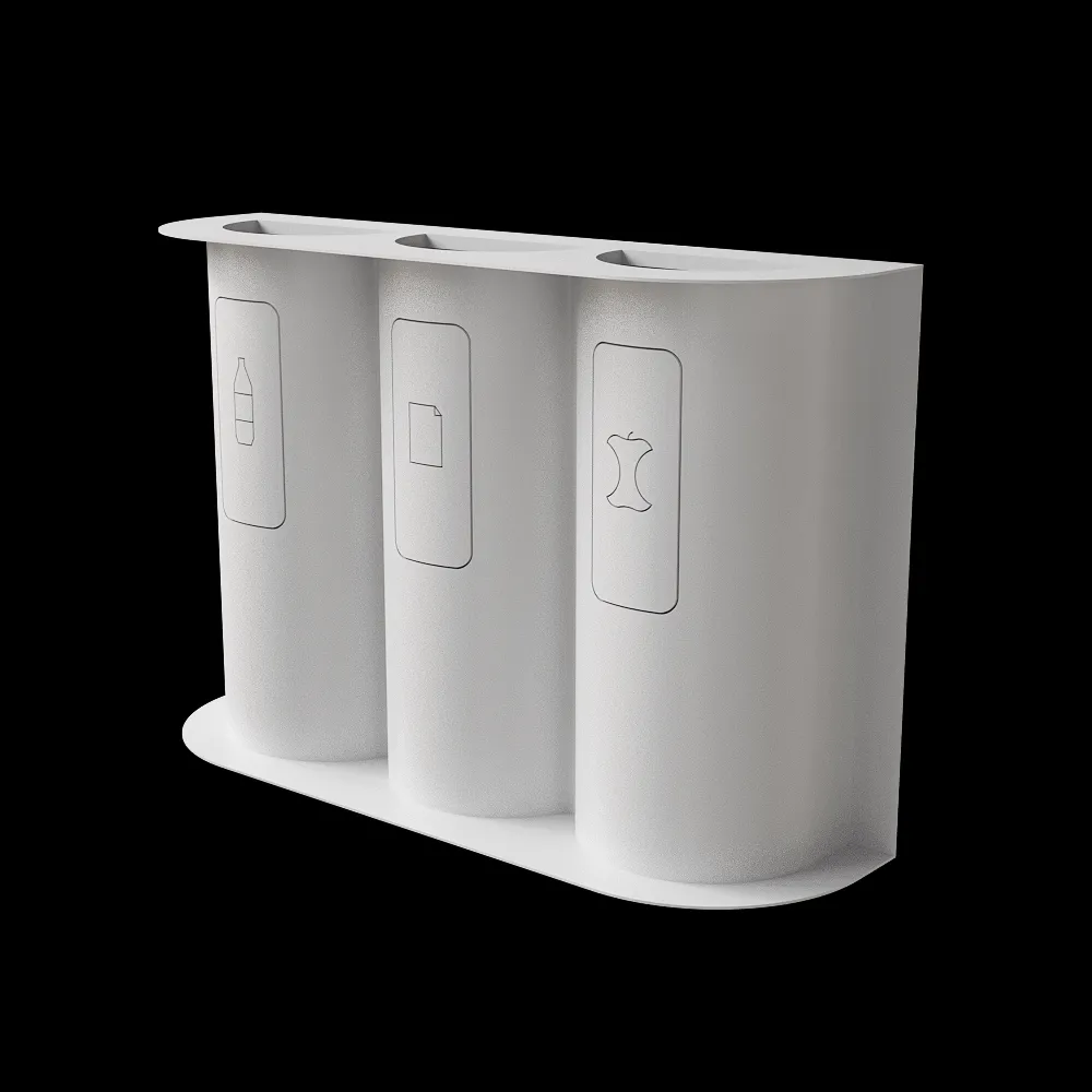 CORE objects – Container 3 tanks HALF 3ds Max