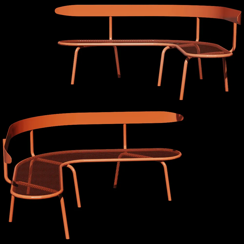 CORE objects – Corner bench Spider 3ds Max